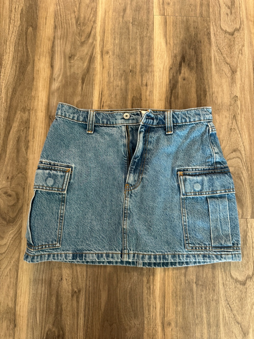 Abercrombie Cargo Denim Skirt
